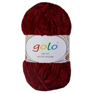 NWT Golo WINE RED Crochet Chenille Yarn 3.5 oz Soft Chenille Yarn Knitting